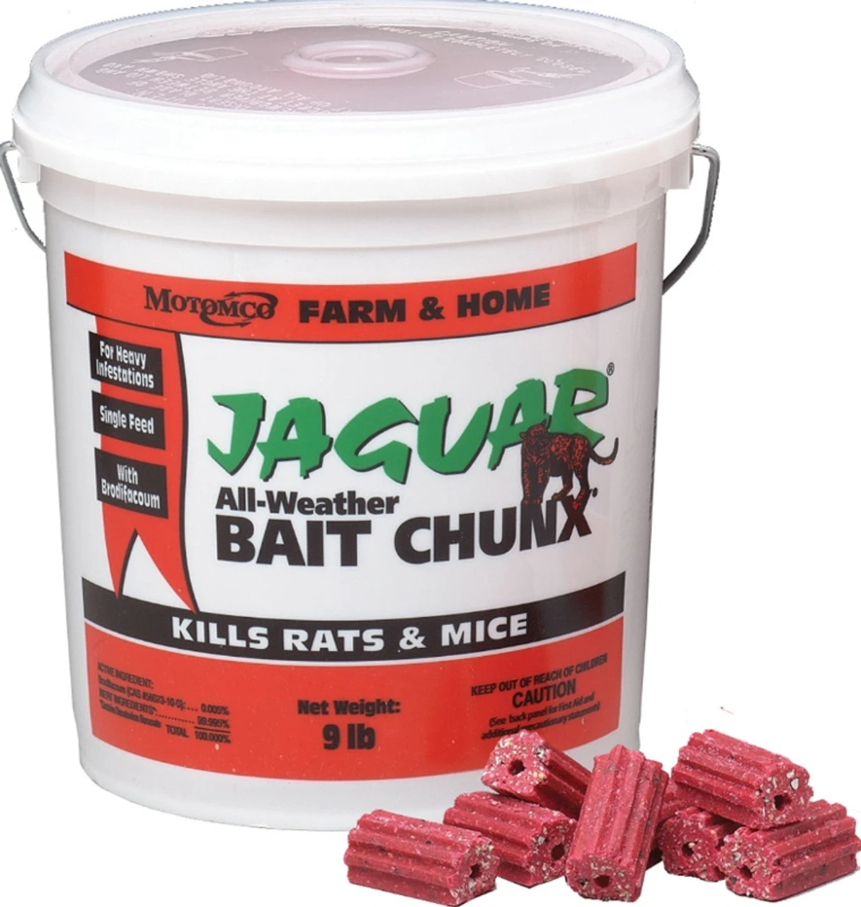Jaguar All-Weather Bait Chunx Rat & Mouse Killer - 9lb 3 Jaguar All-Weather Bait Chunx Rat & Mouse Killer - 9lb