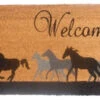QRRI - Welcome With Horses Running Entrance Mat -Garden Tools Shop 1848280 17982.1673454518