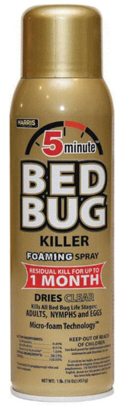 Harris 5-Minute Bed Bug Killer Foaming Aerosol Spray 16 OZ. -Garden Tools Shop 2094245 53542.1630130316