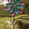 Alpine Dual Floral Windmill Stake With Gems 2 Alpine Dual Floral Windmill Stake With Gems -Garden Tools Shop 2155005 94366.1673454867