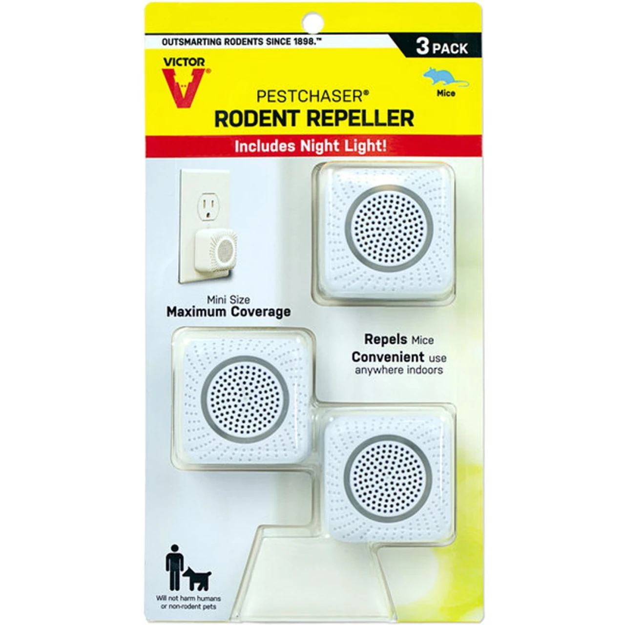 Victor Pest Mini Pestchaser Rodent Repeller W/Nightlight-3pk 4 Victor Pest Mini Pestchaser Rodent Repeller W/Nightlight-3pk - Image 2