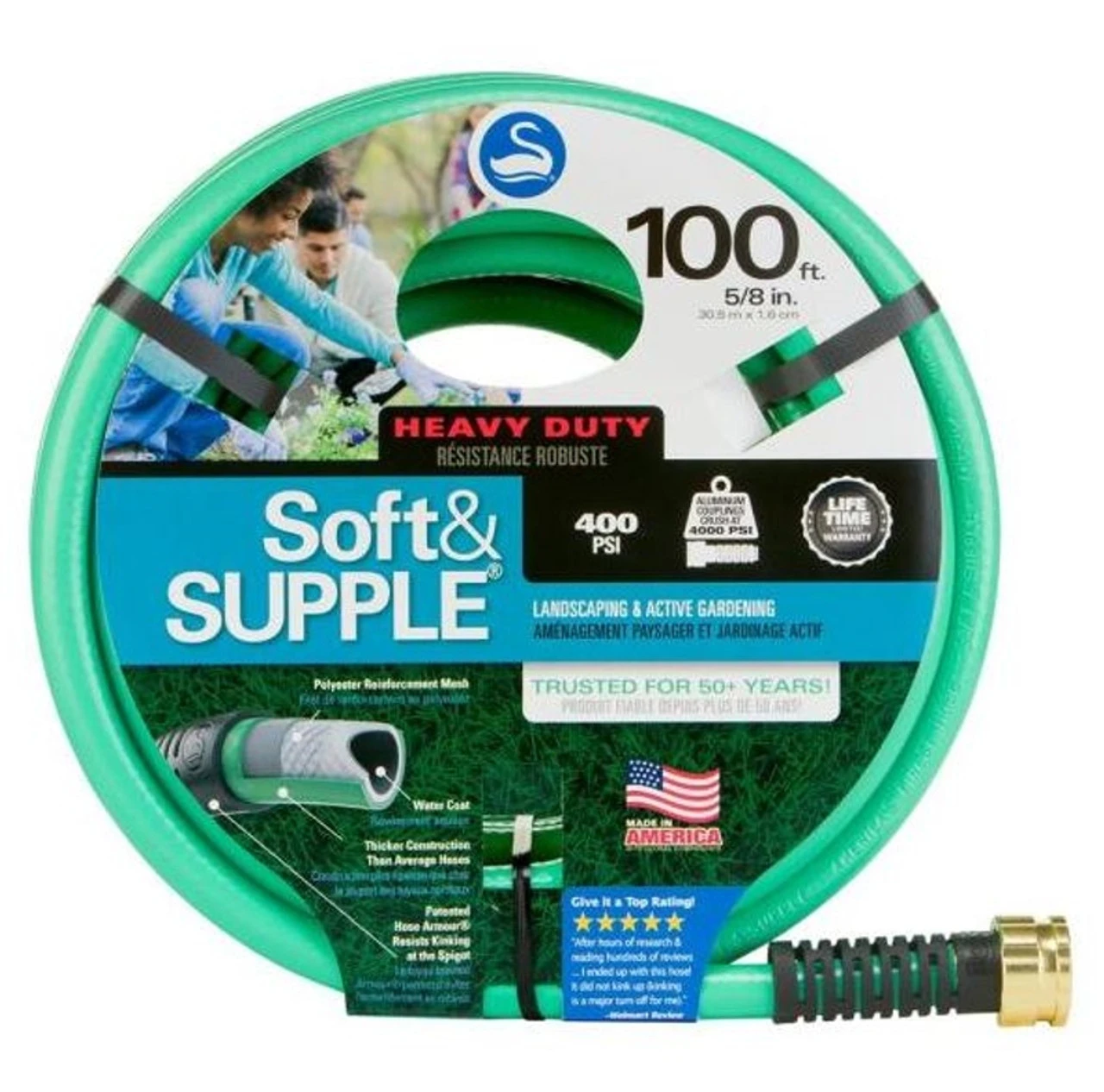 Swan 100 Ft. Soft And Supple Heavy Duty Water Hose 5 Swan 100 Ft. Soft And Supple Heavy Duty Water Hose - Image 3