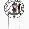 Backyard Expressions Black Framed 21.5" Patriotic Metal Sign 2 Backyard Expressions Black Framed 21.5" Patriotic Metal Sign -Garden Tools Shop 2372890 01 12446.1673454511