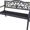 Backyard Expressions Black Scroll Garden Bench 2 Backyard Expressions Black Scroll Garden Bench -Garden Tools Shop 2393135 01 97039.1673454836