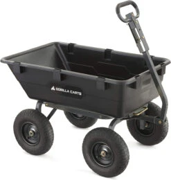 Gorilla Carts Heavy-Duty Poly Yard Dump Cart- 1,200lb Capacity