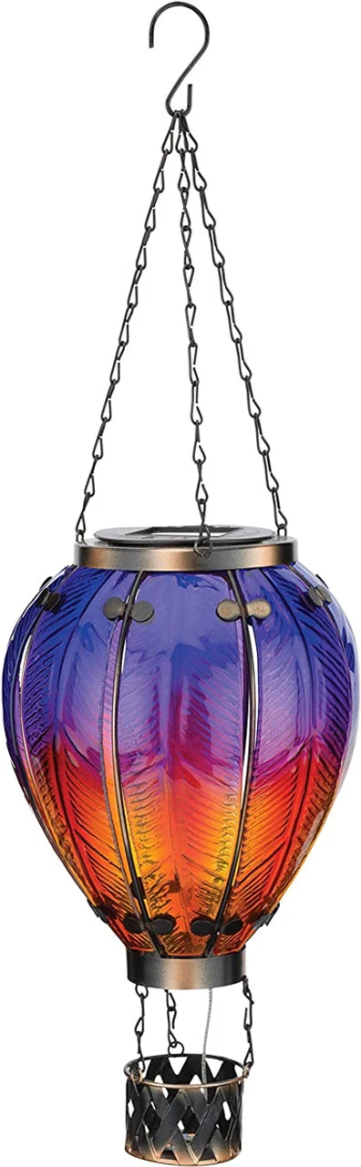 Regal Large Solar Hot Air Ballon Lantern- Purple 3 Regal Large Solar Hot Air Ballon Lantern- Purple