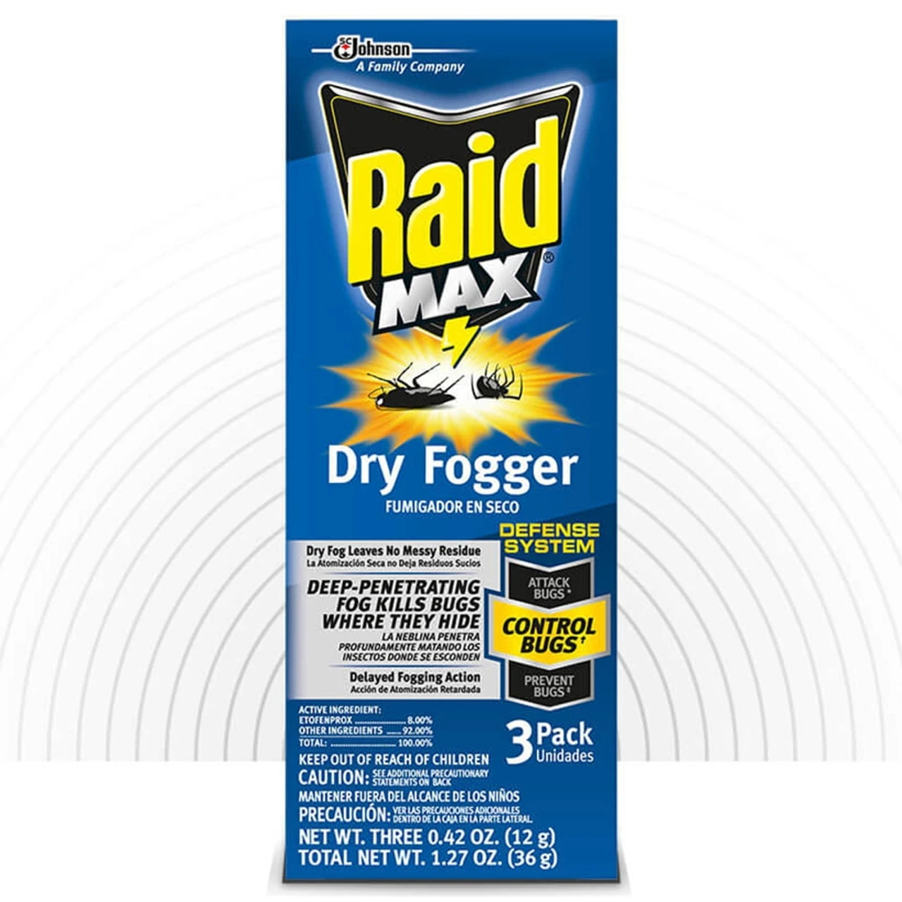 Raid MAX Mess Free Dry Fogger, 3 Pack 3 Raid MAX Mess Free Dry Fogger, 3 Pack