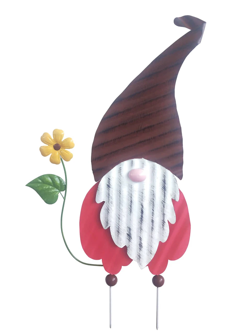 Metal Gnome Garden Stake 3 Metal Gnome Garden Stake