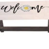 Wooden Daisy Welcome Garden Bench 31.5" 2 Wooden Daisy Welcome Garden Bench 31.5" -Garden Tools Shop 2801955 1 83639.1683217071