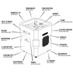 Ukiah Tailgater II Battery Powered Propane Gas Square Portable Fire Pit With 2.1 Bluetooth Speaker 7 Ukiah Tailgater II Battery Powered Propane Gas Square Portable Fire Pit With 2.1 Bluetooth Speaker -Garden Tools Shop 2893185 3 43944.1694446670