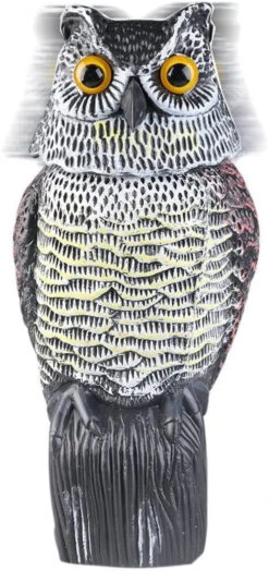 Gardaner Fake Owl Sculpture W/Rotating Head