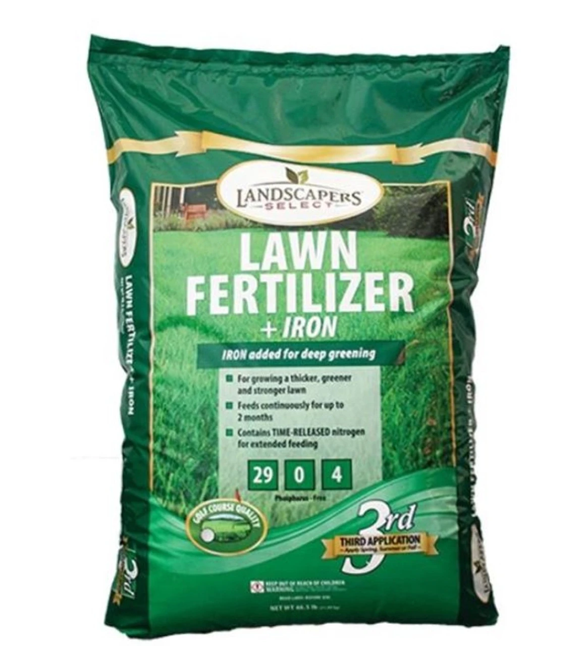 Landscaper's Select Slow-Release Lawn Fertilizer + Iron 15M - 46.5 Lb. 3 Landscaper's Select Slow-Release Lawn Fertilizer + Iron 15M - 46.5 Lb.