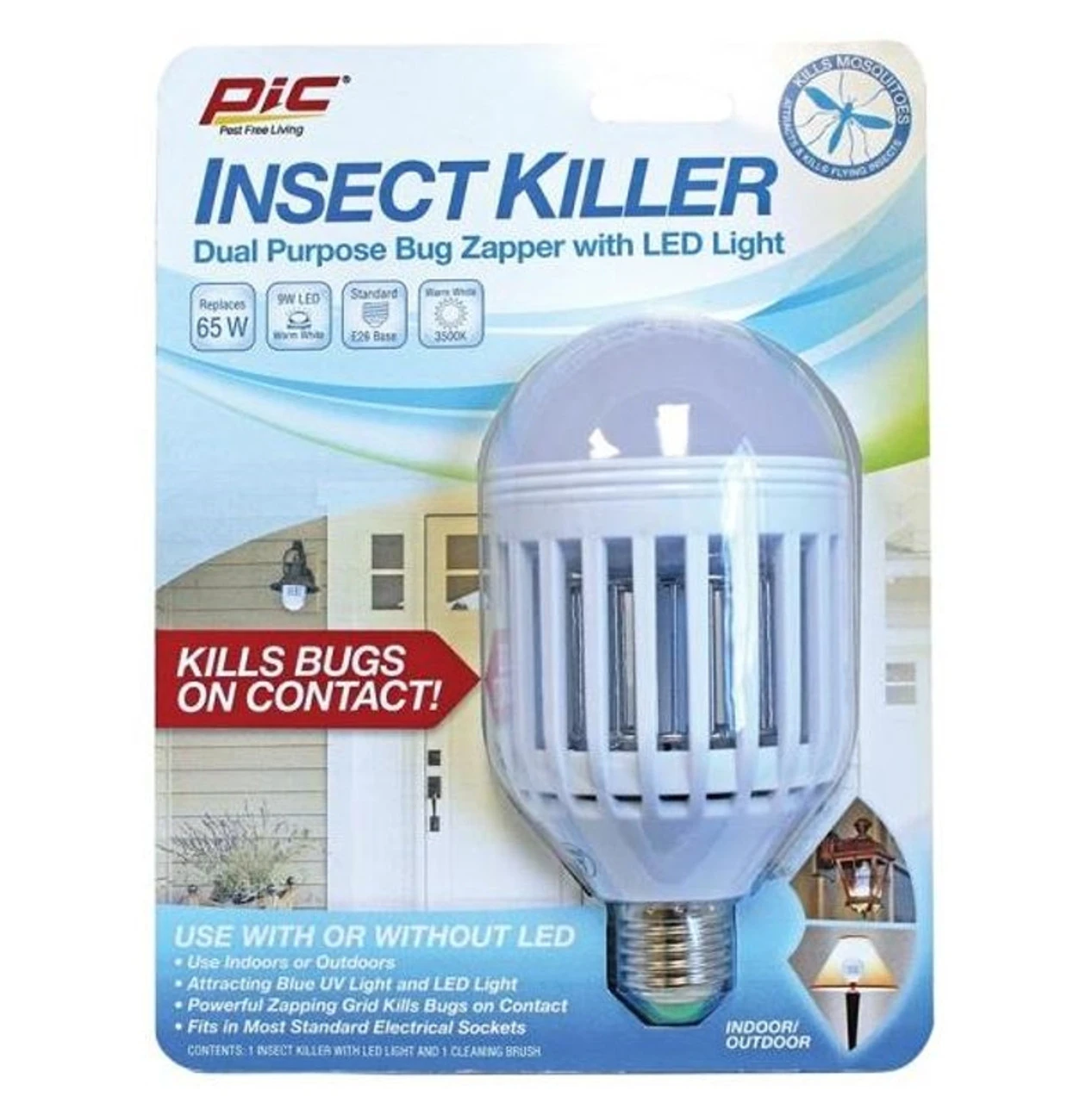 PIC Insect Killer LED Light Bulb - 920 Lumens 3 PIC Insect Killer LED Light Bulb - 920 Lumens